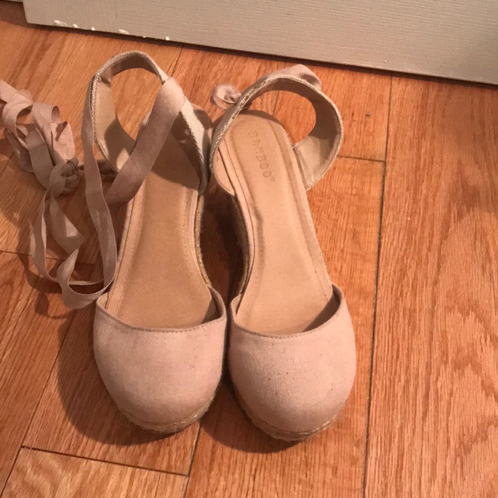 Lace up espadrilles